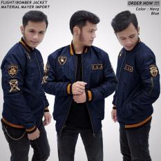 Jaket bomber pria xua (:blue navy )