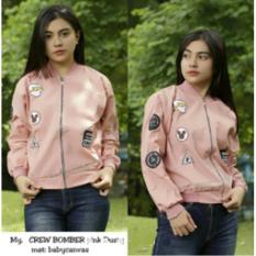 Jaket Boomber Wanita Keren  Crew Bomber SF