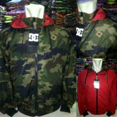 jaket Dc Bolak balik loreng merah