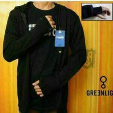 Jaket Fleece / Sweater / Greenlight Finger Hitam
