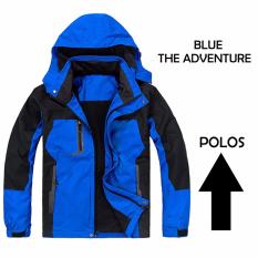 JAKET GUNUNG JAKET PARASUT JAKET THE ADVENTURE BLUE POLOS