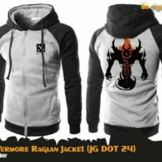 Jaket Hoodie Game Dota2 Nevermore Raglan Black/Grey (JG DOT 24)