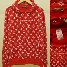 Jaket Hoodie Jumper Supreme_LV Fullprint Best Seller - Red
