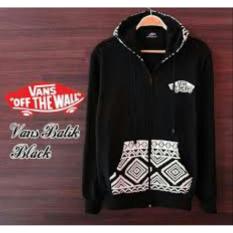 Jaket Hoodie Motif Batik Biru/Hitam