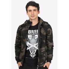 Jaket Hoodie Pria Parka Army Canvas Twill Hoodie ISC 313