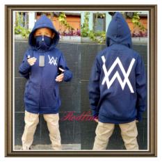 Jaket Hoodie ziper ninja alan walker anak - hitam