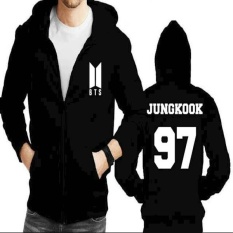 Jaket Hoodie Zipper BTS Jungkook 97 (New Logo)
