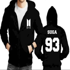 Jaket Hoodie Zipper BTS Suga 93 (New Logo)