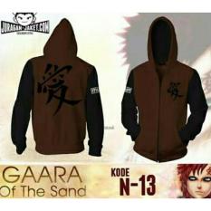 Jaket Hoodie Zipper Naruto Gaara Maroon Best Seller