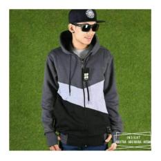 Jaket Insight Abu Tua, Abu Muda, Hitam Hoodie Distro Fleece