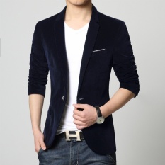 Jaket Jas - Blazer Clasik Casual - Biru Navy