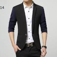 Jaket Jas - Blazer Combi Casual - Hitam Biru