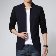 Jaket Jas - Blazer Combination Casual - Hitam Biru Tua