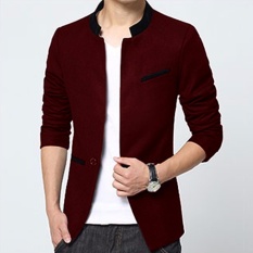 Jaket Jas - Blazer Pria Casual Style Trendy  - Merah Maroon