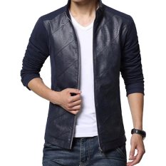 Jaket Jas - Casual Jacket Blazer New Leather Comby - Biru Dongker