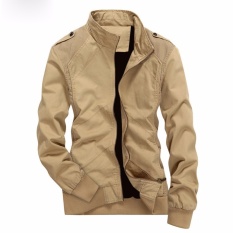 Jaket Jas - Jacket Trend Fashion Bomber Korean Style - Coklat Krem