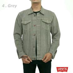 Jaket jeans & Jaket jeans pria & jaket levis8 Grey, Maroon, White, mocca