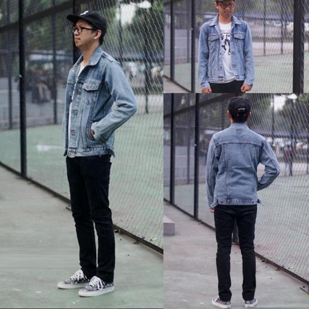 Jaket Jeans Denim Casual Pria Best Seller - Sandwash