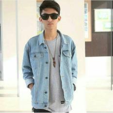 Jaket Jeans Denim Casual Pria - Light Blue