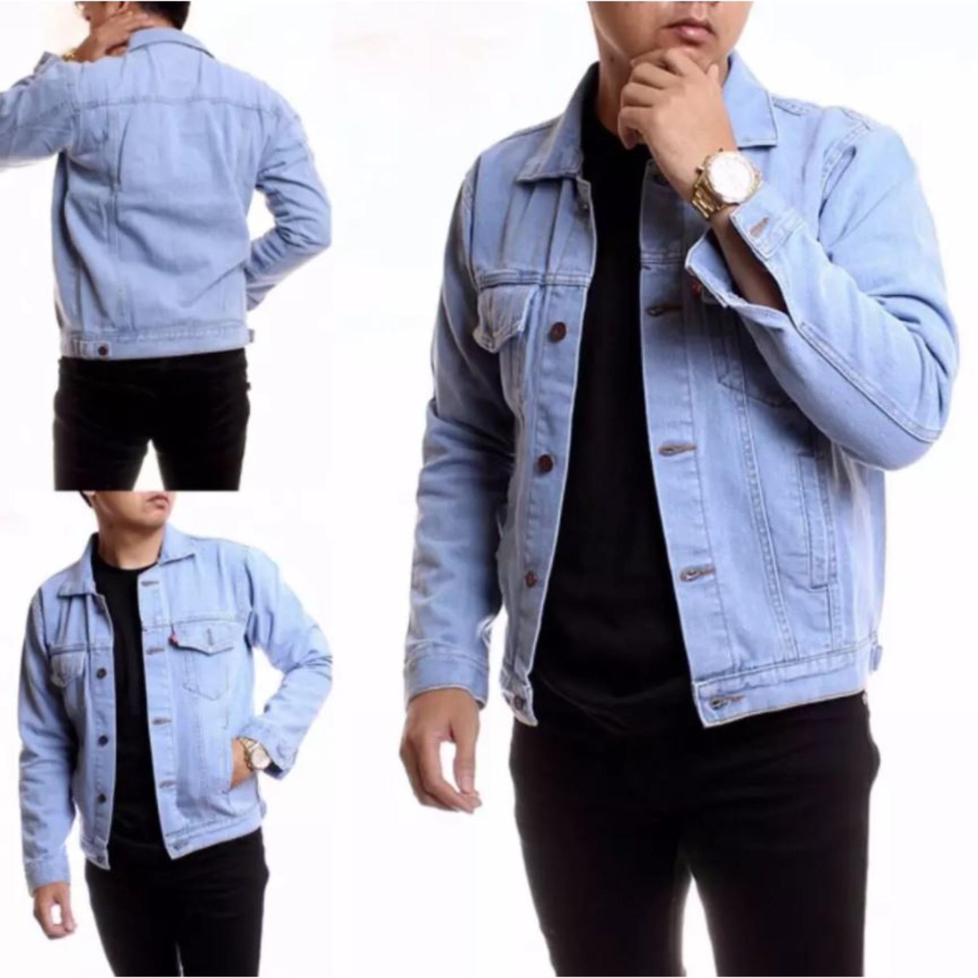 Zens Jaket Jeans Denim Pria Best Seller - Biru