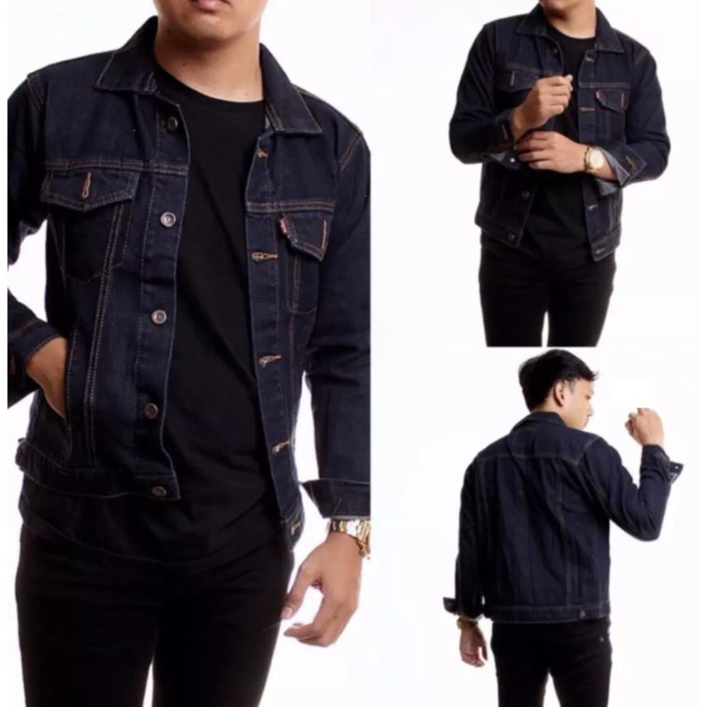Zens Jaket Jeans Denim Pria Best Seller - Biru