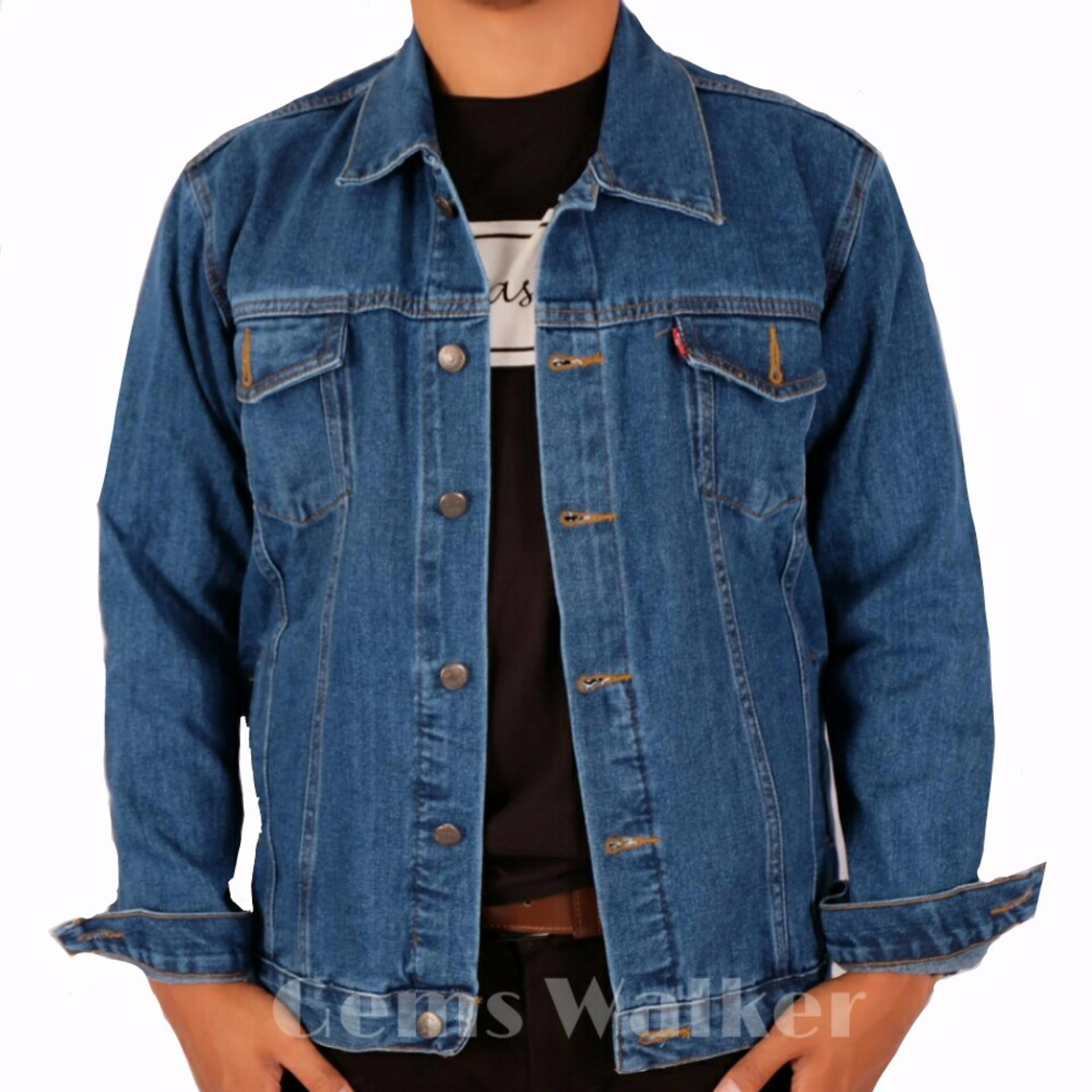 JAKET JEANS DENIM PRIA REGULAR PREMIUM