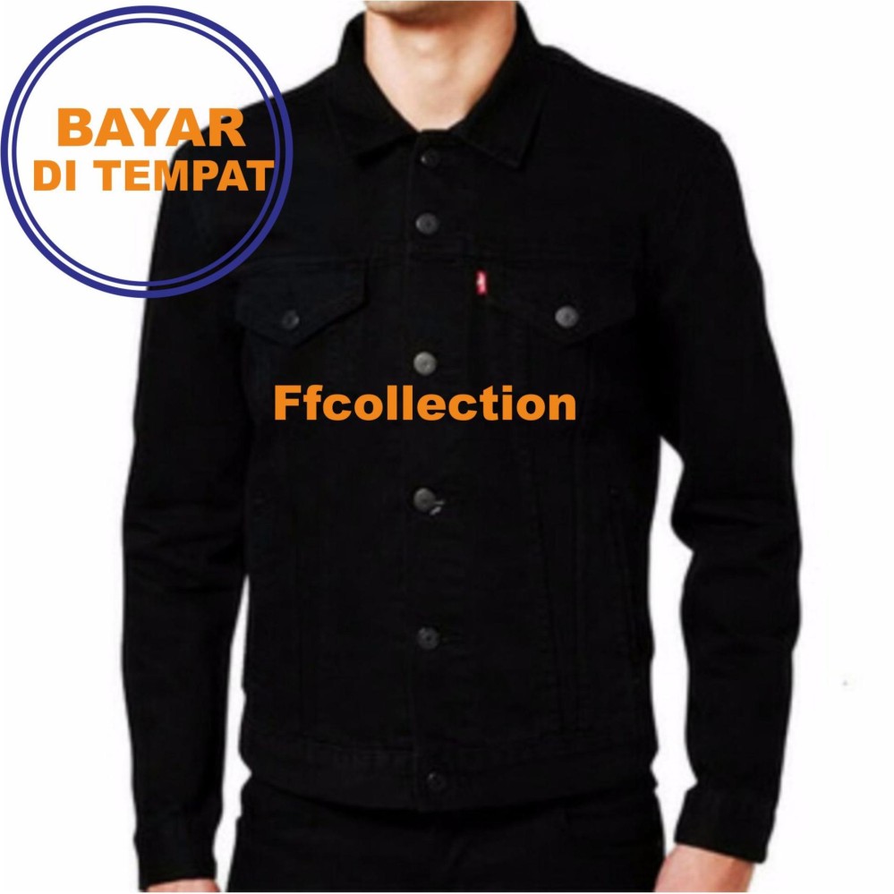 Jaket Jeans / Denim Pria Hight Quality [Blue Black/Garment]
