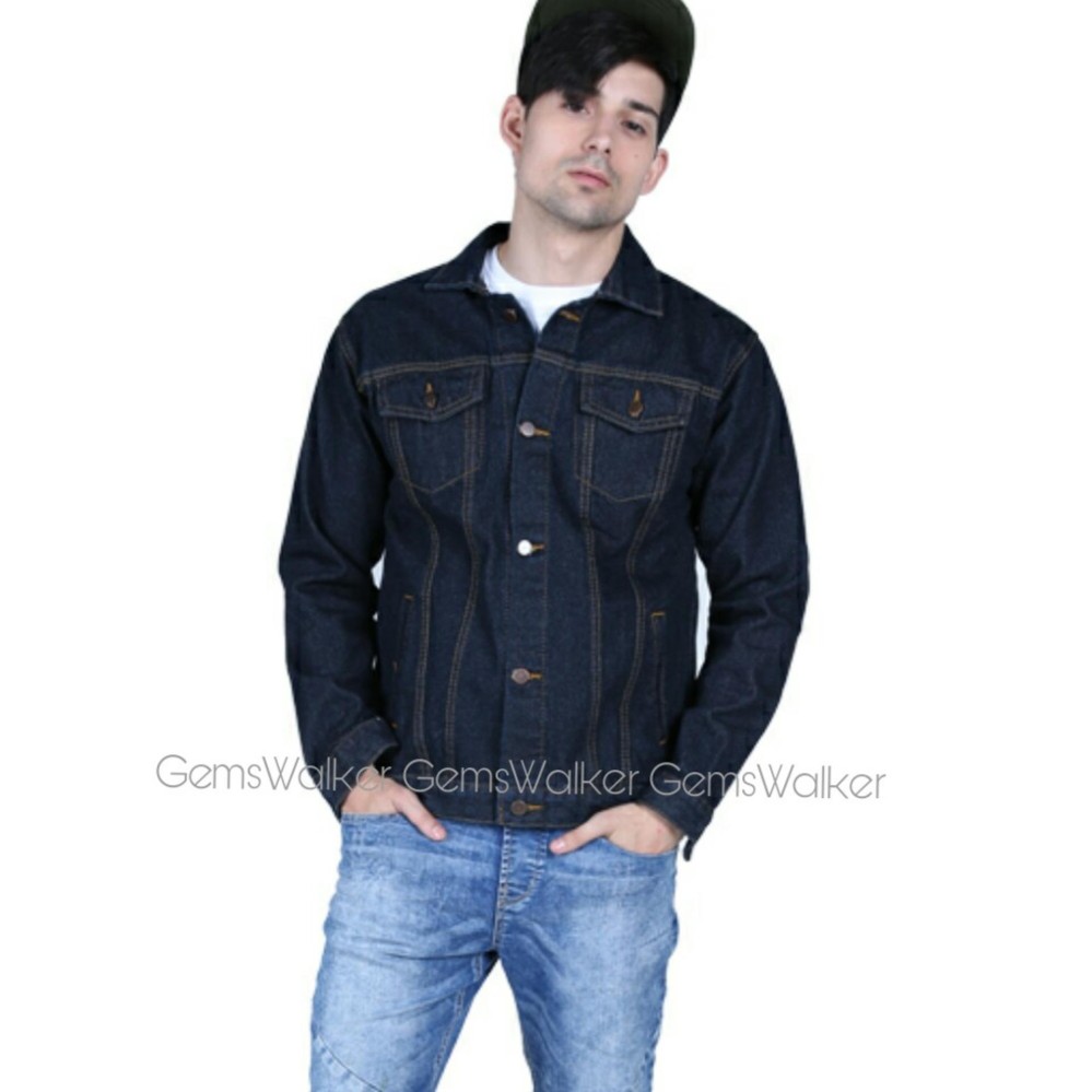 Jaket Jeans Denim Pria Trucker Regular Best Seller