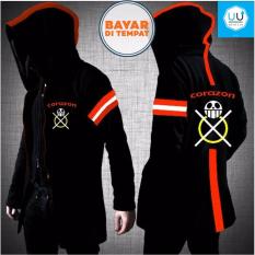 Jaket Jubah Anime One Piece Trafalgar Corazon Jubah Hoodie (JK OP 27) Best Seller - Black