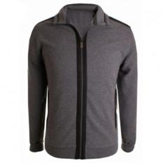 Jaket Kerah Polo - Jaket Pria Murah - Jaket Warna Abu abu