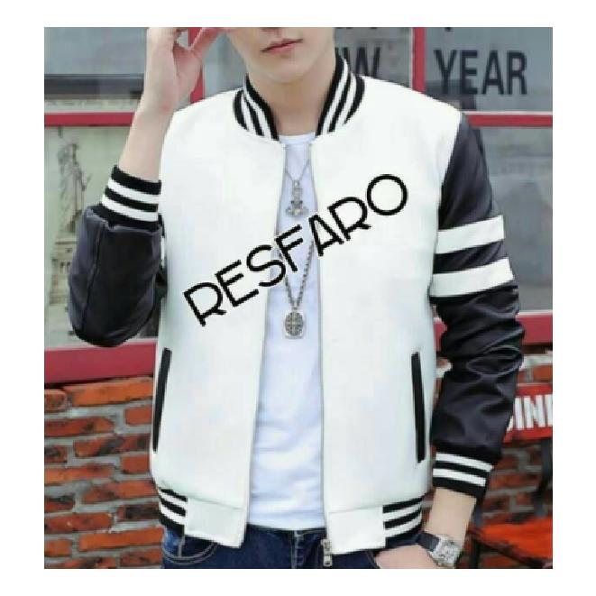 jaket kombi semi kulit pria terbaru