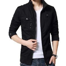 Jaket Kulit - Blazer Jacket Zipper Executive Style - Hitam