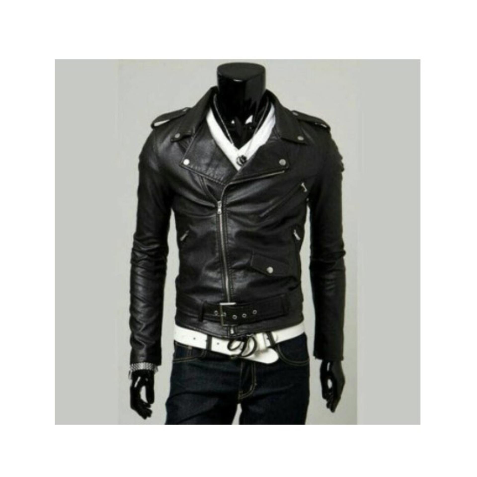 Jaket Kulit Motor Pria