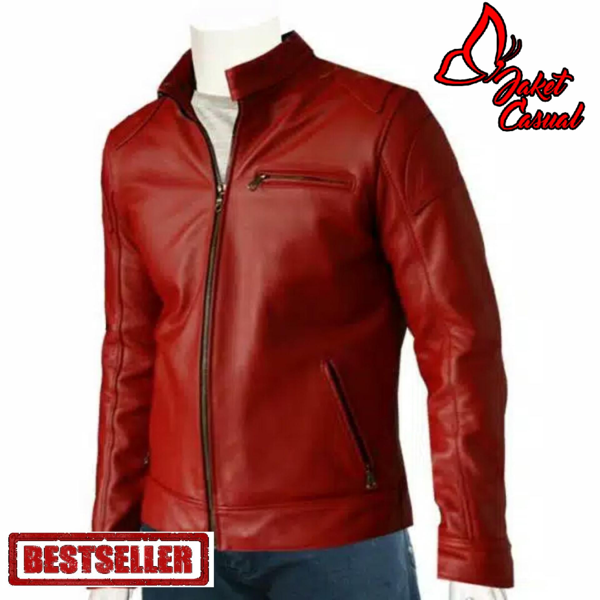 Jaket Kulit Motor Pria / Jaket Casual Pria / Jaket Pria Kulit PU