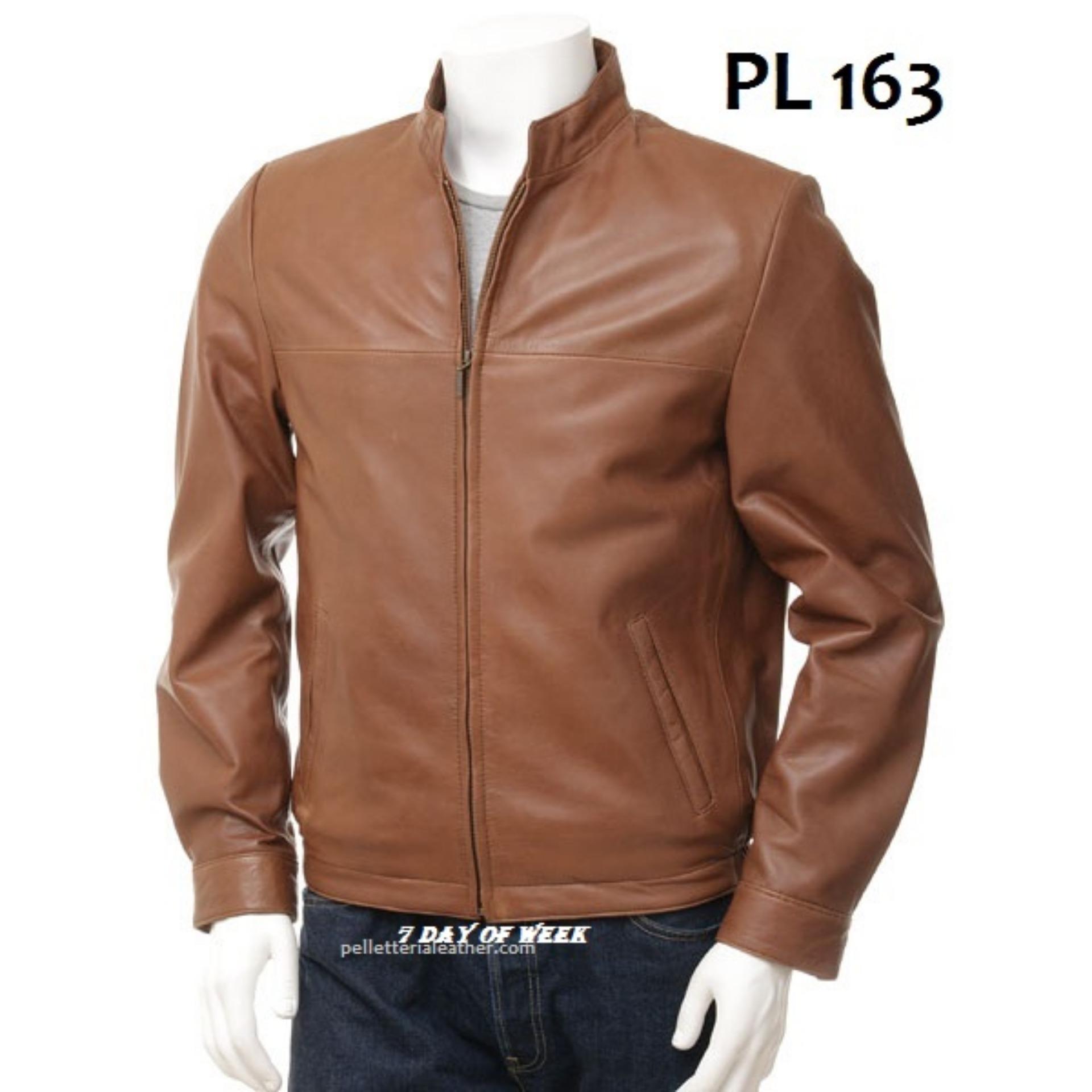 JAKET KULIT SINTETIS / CARLIT CASUAL CLASSIC PRIA BROWN