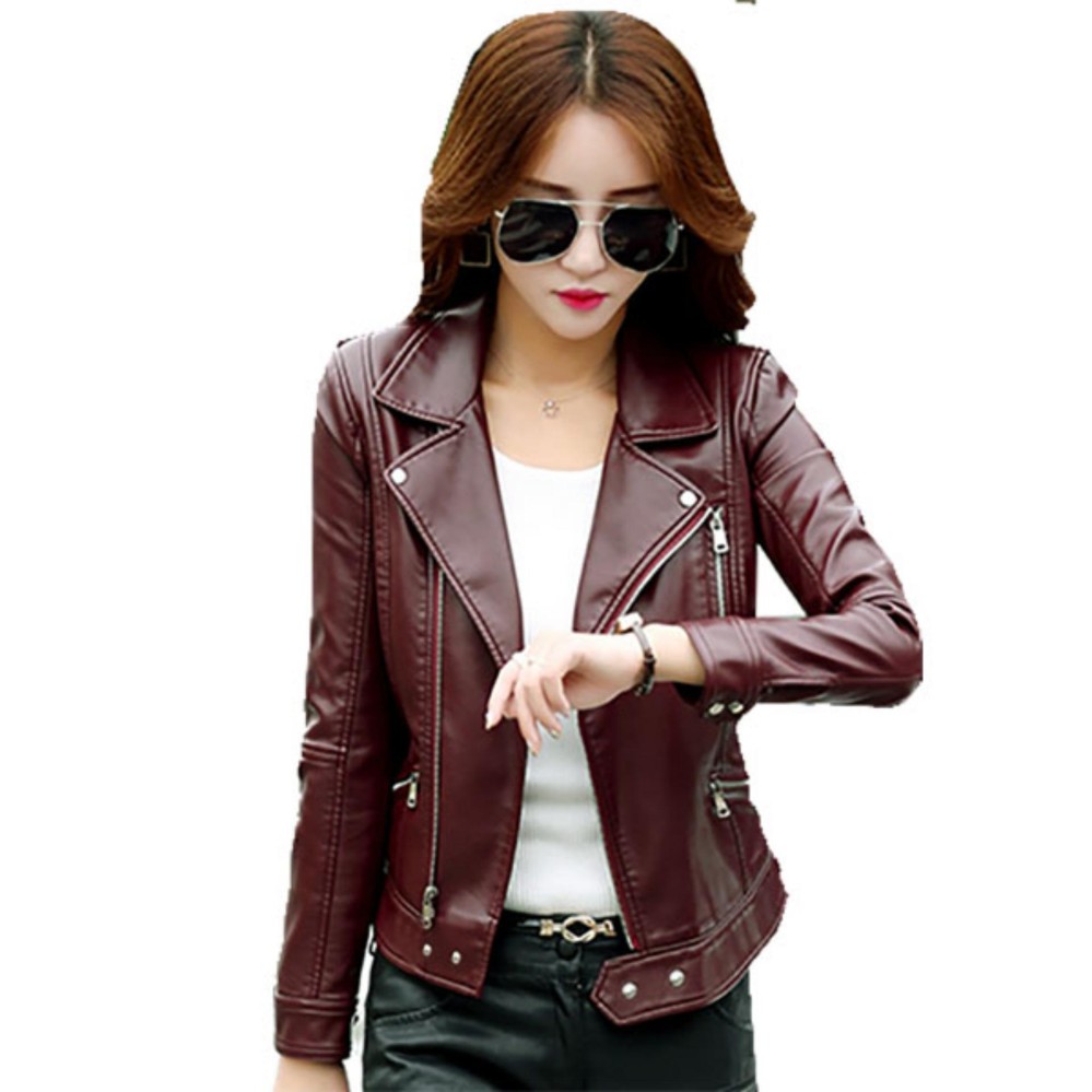 Jaket Kulit Wanita Cokelat