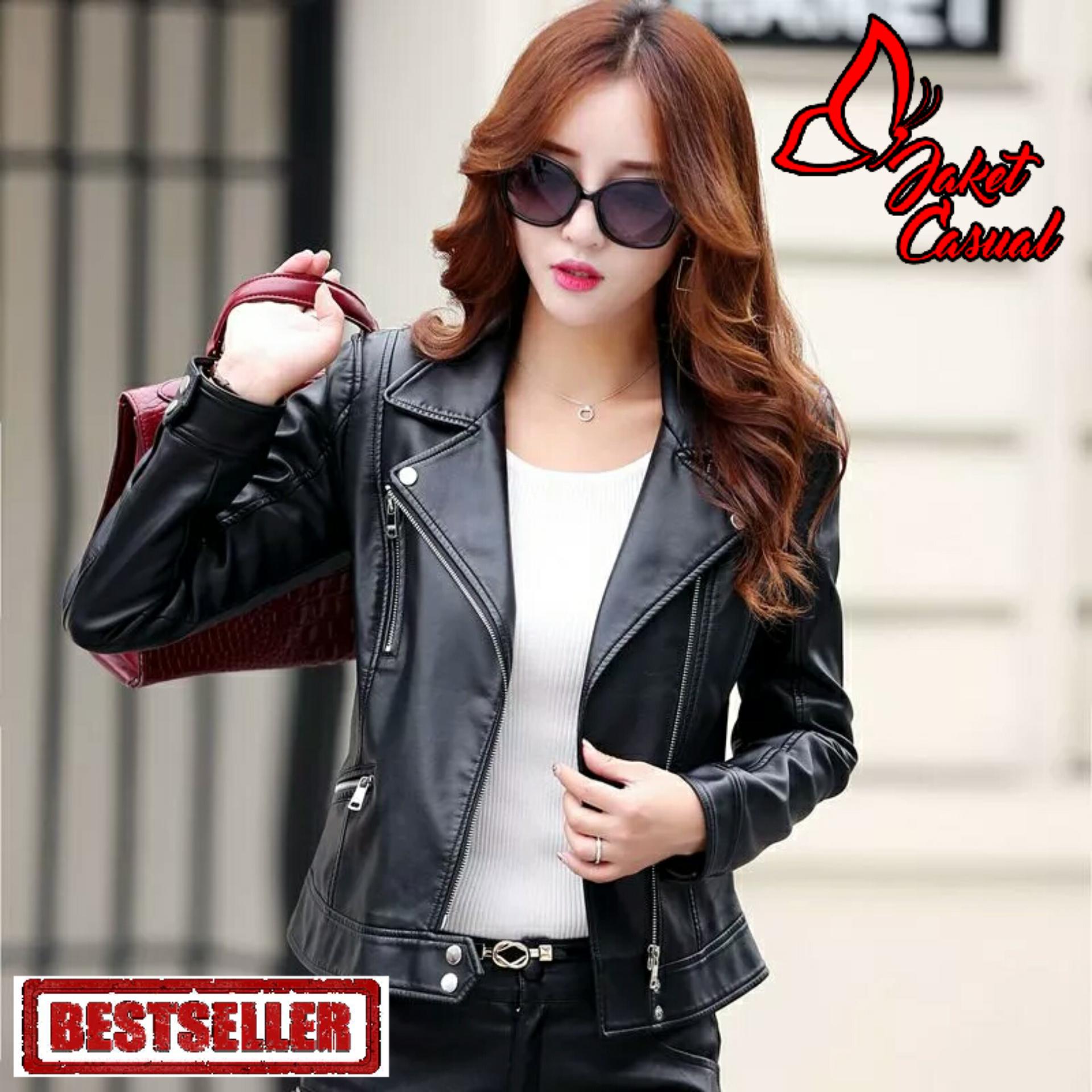 Jaket Kulit Wanita Ngantor / Jaket Kulit Jessica / Jaket Motor Wanita