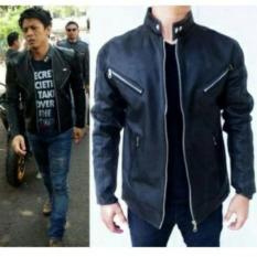 Jaket Motor Kulit Oscar Ariel Hitam - B67B7C