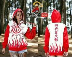 Jaket Naruto Hokage White Red