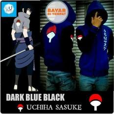 Jaket Naruto Kipas (Naruto Anime Ninja Sasuke Clan Uchiha) Best Seller - Blue/Black