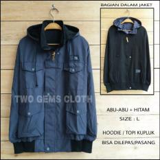 Jaket parasut bolak - balik model parka fit to L
