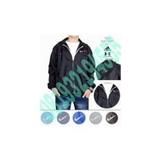 Jaket Parasut Nike Adidas Under Armour Cowo Pria Cewe Hitam