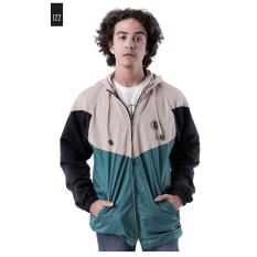 Jaket Parasut Pria Hoodie Keren Distro Gshp Original Krem Kombinasi