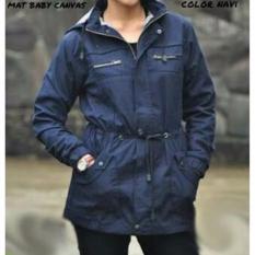 Jaket Parka Army Casual Untuk Wanita Terbaru Warna Biru Dongker Navy