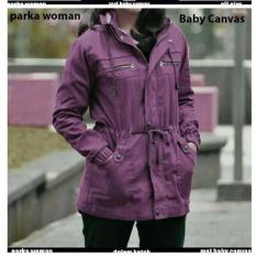 Jaket Parka Army Casual Untuk Wanita Terbaru Warna Ungu Purple