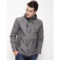 Jaket Parka Hoodie Distro - Abu-Abu