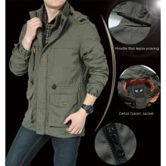 Jaket Parka Jeep Polos kamvas hangat, nyaman Di Pakai,Terbaru Hoodie Jacket Waterproof, DISTRO, Keren,Tersedia 2 Warna Hijau Army,Cream Walnut Dan Semua Logo Club Bola PROMO.