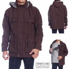 Jaket Parka Premium Bahan Kanvas Coklat