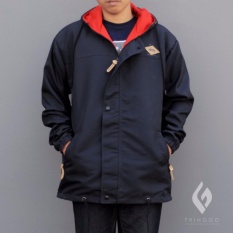 Jaket Parka Pria Bolak Balik Murah Simpel - Hitam Merah Best Seller