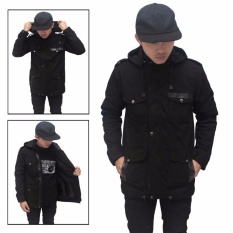 Jaket Parka Pria Full Black Best Seller